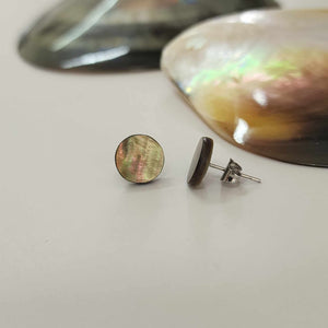 READY TO SHIP Mother of Pearl Stud Earrings - Stainless Steel FJD$