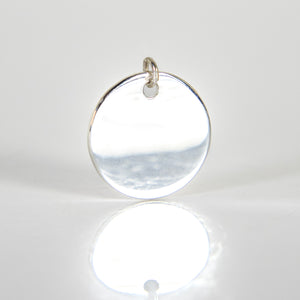 CUSTOM ENGRAVABLE Disc Charm -  925 Sterling Silver FJD$