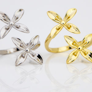 READY TO SHIP Frangipani Bua Ring - 18k Gold Vermeil FJD$