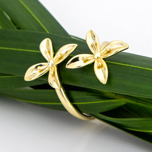 READY TO SHIP Frangipani Bua Ring - 18k Gold Vermeil FJD$