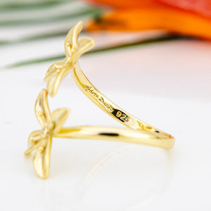 READY TO SHIP Frangipani Bua Ring - 18k Gold Vermeil FJD$