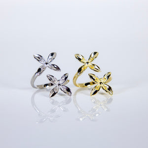 READY TO SHIP Frangipani Bua Ring - 18k Gold Vermeil FJD$