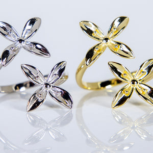 READY TO SHIP Frangipani Bua Ring - 18k Gold Vermeil FJD$