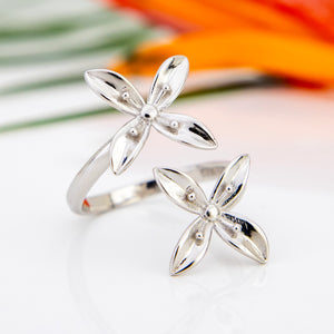 READY TO SHIP Frangipani Bua Ring - 925 Sterling Silver FJD$