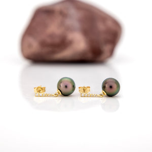 CONTACT US TO RECREATE THIS SOLD OUT STYLE Civa Fiji Graded Pearl Earrings - 14k Solid Gold FJD$