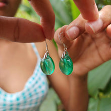 Load image into Gallery viewer, READY TO SHIP Loloma Glass Drop Earrings in 925 Sterling Silver - FJD$
