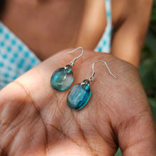 Load image into Gallery viewer, READY TO SHIP Loloma Glass Drop Earrings in 925 Sterling Silver - FJD$
