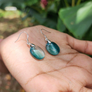 READY TO SHIP Loloma Glass Drop Earrings in 925 Sterling Silver - FJD$