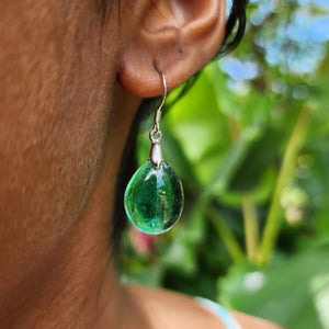 READY TO SHIP Loloma Glass Drop Earrings in 925 Sterling Silver - FJD$