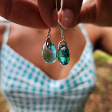 Load image into Gallery viewer, READY TO SHIP Loloma Glass Drop Earrings in 925 Sterling Silver - FJD$
