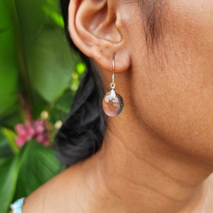 READY TO SHIP Loloma Glass Drop Earrings in 925 Sterling Silver - FJD$