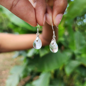 READY TO SHIP Loloma Glass Drop Earrings in 925 Sterling Silver - FJD$