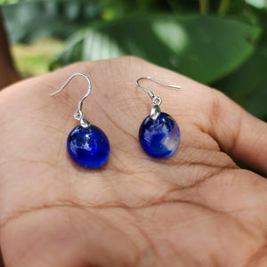 READY TO SHIP Loloma Glass Drop Earrings in 925 Sterling Silver - FJD$