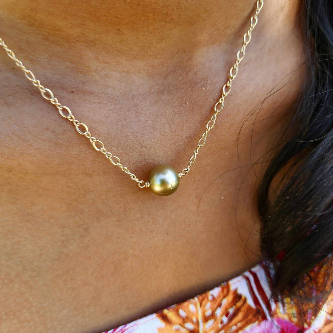 CONTACT US TO RECREATE THIS SOLD OUT STYLE Civa Fiji Pearl Gold Necklace in 14k Gold Fill -FJD$