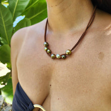 Load image into Gallery viewer, READY TO SHIP Unisex Fiji Saltwater Pearl Suede Leather Necklace - FJD$
