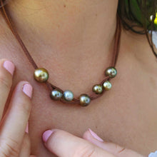 Load image into Gallery viewer, READY TO SHIP Unisex Fiji Saltwater Pearl Suede Leather Necklace - FJD$
