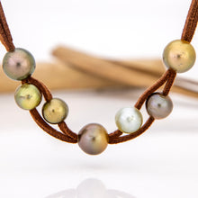 Load image into Gallery viewer, READY TO SHIP Unisex Fiji Saltwater Pearl Suede Leather Necklace - FJD$
