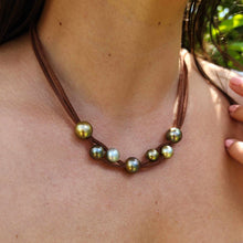 Load image into Gallery viewer, READY TO SHIP Unisex Fiji Saltwater Pearl Suede Leather Necklace - FJD$
