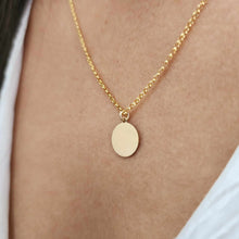 Load image into Gallery viewer, CUSTOM ENGRAVED - Disc Necklace - 14k Gold Fill FJD$
