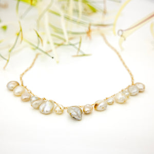 READY TO SHIP  Fiji Saltwater Pearl Necklace - 14k Gold Fill FJD$