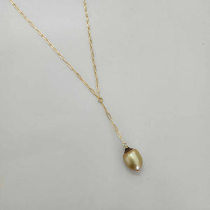 CONTACT US TO RECREATE THIS SOLD OUT STYLE Civa Fiji Saltwater Pearl Lariat Y-Necklace - 14k Gold Fill FJD$