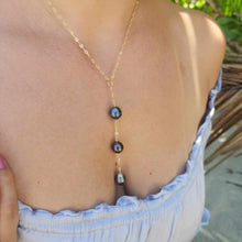 Load image into Gallery viewer, READY TO SHIP Civa Fiji Pearl Trio Lariat Y-Necklace - 14k Gold Fill FJD$
