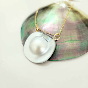 READY TO SHIP Mabe Pearl Necklace - 14k Gold Fill FJD$