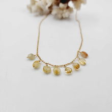 Load image into Gallery viewer, READY TO SHIP Rutilated Quartz Necklace - 14k Gold Fill FJD$
