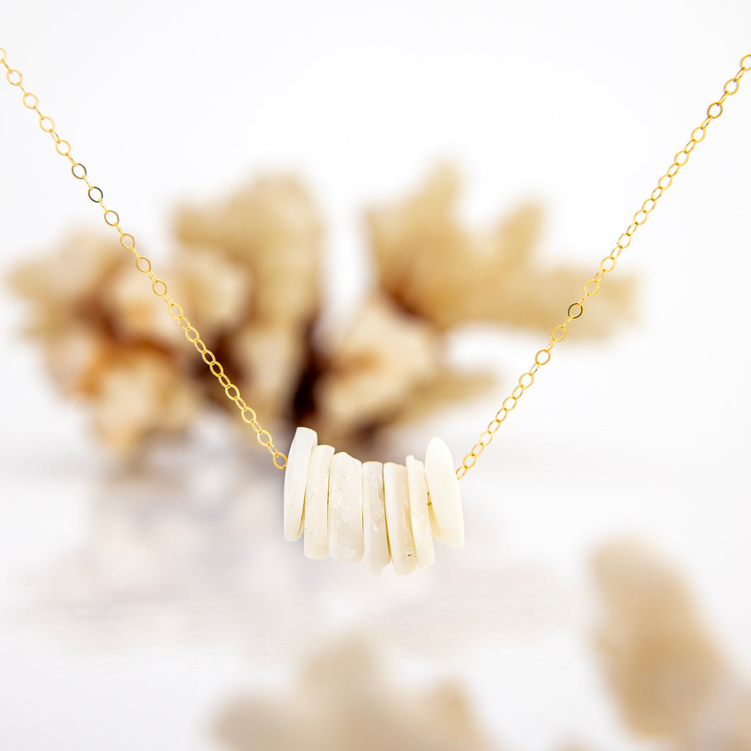 READY TO SHIP Shell Money Necklace - 14k Gold Fill FJD$