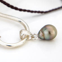 Load image into Gallery viewer, READY TO SHIP Civa Fiji Pearl Fish Hook Necklace - Nylon &amp; 925 Sterling Silver FJD$
