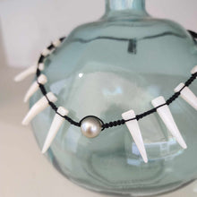 Load image into Gallery viewer, READY TO SHIP Civa Fiji Pearl &amp; Mother of Pearl Necklace - Nylon &amp; 925 Sterling Silver FJD$
