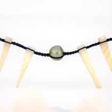 Load image into Gallery viewer, READY TO SHIP Civa Fiji Pearl &amp; Mother of Pearl Necklace - Nylon &amp; Faux Suede FJD$
