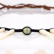 Load image into Gallery viewer, READY TO SHIP Civa Fiji Pearl &amp; Mother of Pearl Necklace - Nylon &amp; Faux Suede FJD$
