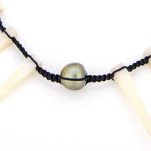 Load image into Gallery viewer, READY TO SHIP Civa Fiji Pearl &amp; Mother of Pearl Necklace - Nylon &amp; Faux Suede FJD$
