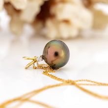 Load image into Gallery viewer, READY TO SHIP Civa Fiji Pearl Necklace with Diamond Set Pendant - 14k Solid Gold FJD$
