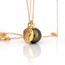 Load image into Gallery viewer, READY TO SHIP Civa Fiji Pearl Necklace with Sand Dollar Charm - 14k Solid Gold FJD$
