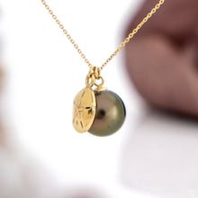 Load image into Gallery viewer, READY TO SHIP Civa Fiji Pearl Necklace with Sand Dollar Charm - 14k Solid Gold FJD$
