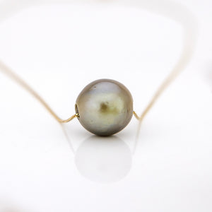 READY TO SHIP Infinity Pearl Necklace - 14k Solid Gold FJD$