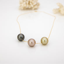 Load image into Gallery viewer, READY TO SHIP Civa Fiji Saltwater Pearl Trio Necklace - 14k Solid Gold FJD$
