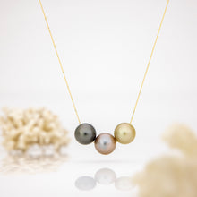 Load image into Gallery viewer, READY TO SHIP Civa Fiji Saltwater Pearl Trio Necklace - 14k Solid Gold FJD$
