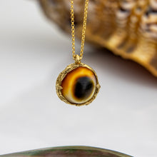 Load image into Gallery viewer, READY TO SHIP Cast Cats eye Shell Necklace - Solid 9k Gold FJD$
