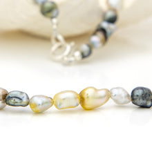 Load image into Gallery viewer, READY TO SHIP Fiji Keshi Pearl Necklace Strand - 925 Sterling Silver FJD$
