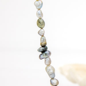 READY TO SHIP Fiji Keshi Pearl Necklace Strand - 925 Sterling Silver FJD$