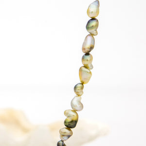 READY TO SHIP Fiji Keshi Pearl Necklace Strand - 925 Sterling Silver FJD$