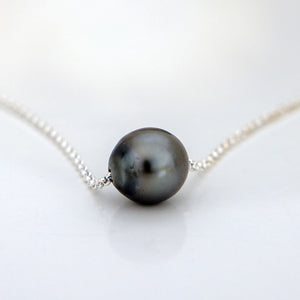 READY TO SHIP Infinity Floating Civa Fiji Pearl Necklace - 925 Sterling Silver FJD$