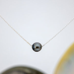 READY TO SHIP Infinity Floating Civa Fiji Pearl Necklace - 925 Sterling Silver FJD$