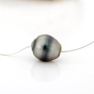 READY TO SHIP Infinity Floating Civa Fiji Pearl Necklace - 925 Sterling Silver FJD$