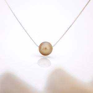 READY TO SHIP Infinity Floating Civa Fiji Pearl Necklace - 925 Sterling Silver FJD$