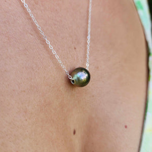 READY TO SHIP Infinity Floating Civa Fiji Pearl Necklace - 925 Sterling Silver FJD$