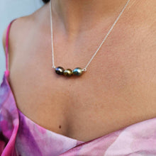 Load image into Gallery viewer, READY TO SHIP Civa Fiji Saltwater Pearl Trio Necklace - 925 Sterling Silver FJD$
